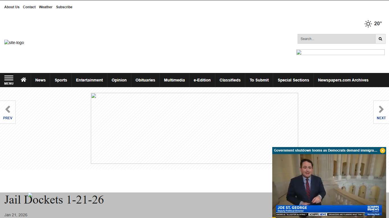 Jail Dockets 1-21-26 News clevelandbanner.com